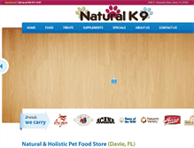 Tablet Screenshot of naturalk9davie.com